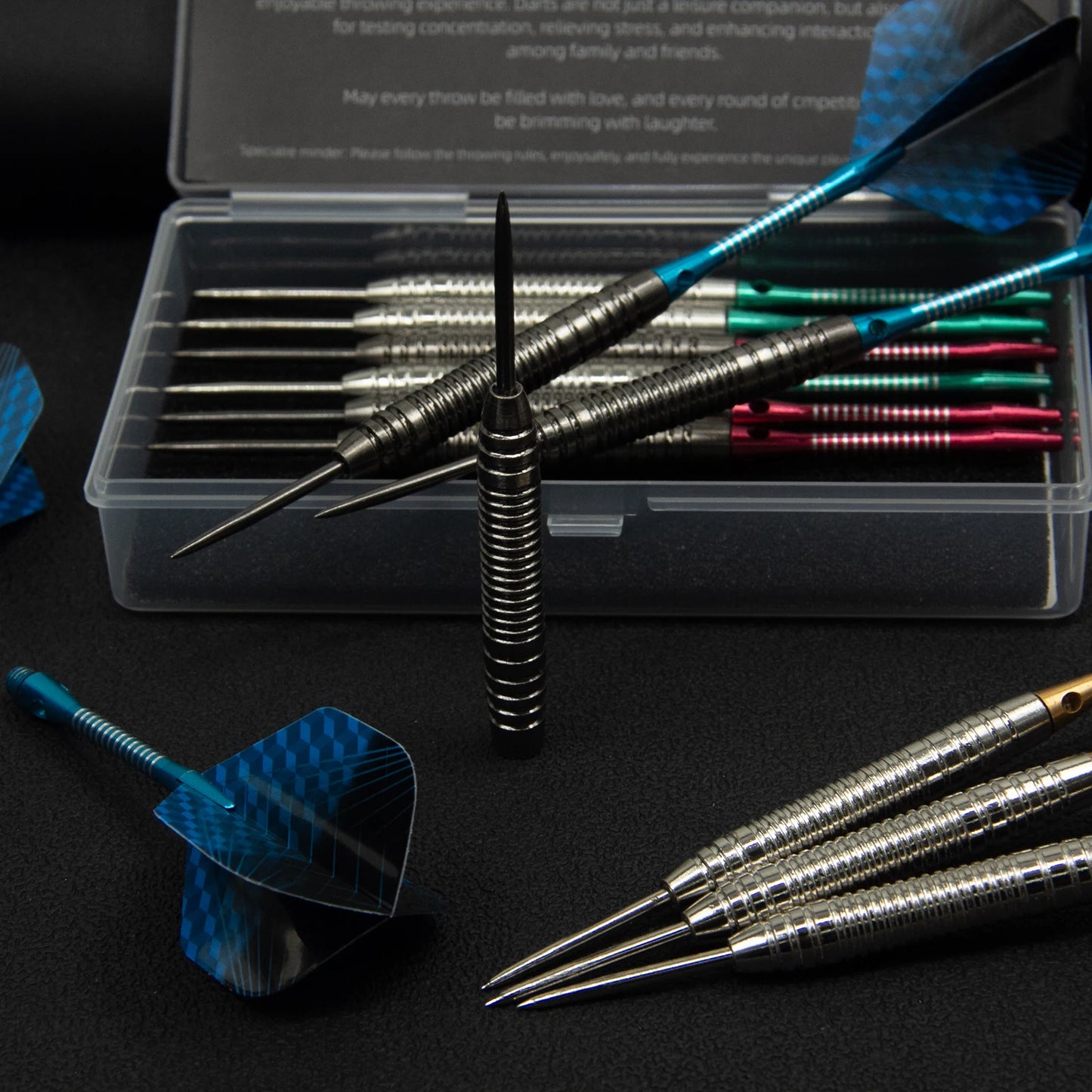Huanqu 20g Needle Dart Set, 12-Piece Beginner Iron Darts, Multiple Color Combinations, Includes Various Accessories - Image 6