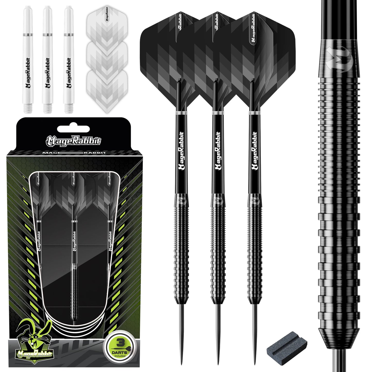 MageRabbit Pegasus Professional 90% Tungsten Steeltip Darts Set Available in 23 Gram with Flights, Stems ( Shafts - Image 14