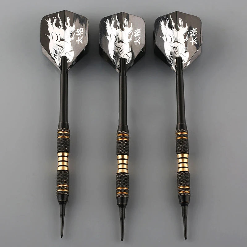 3PCS Professional Black Darts 18g Safty Soft Darts Electronic Soft Tip Dardos For Indoor Dartboard Games - Image 1