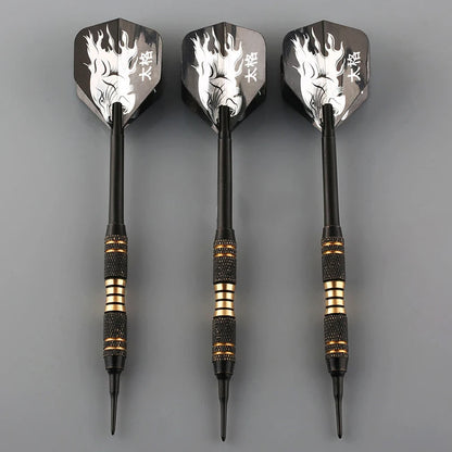 3PCS Professional Black Darts 18g Safty Soft Darts Electronic Soft Tip Dardos For Indoor Dartboard Games - Image 1