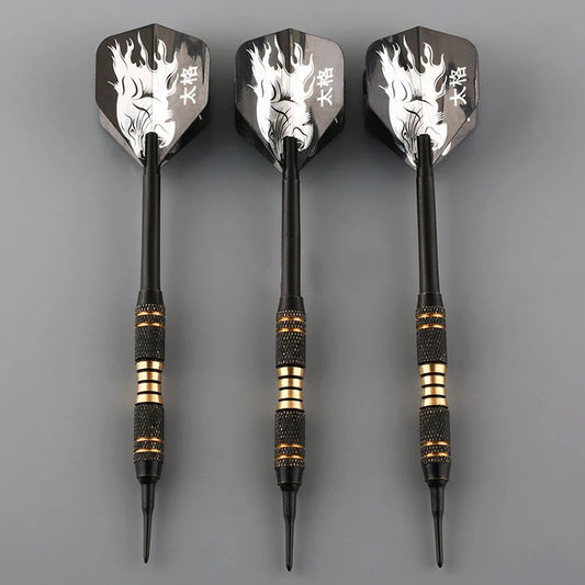 3PCS Professional Black Darts 18g Safty Soft Darts Electronic Soft Tip Dardos For Indoor Dartboard Games - Image 1