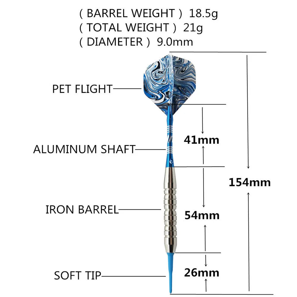 3 pieces of nylon soft tip darts professional 21g competition competitive darts indoor sports throwing electronic d - Image 2