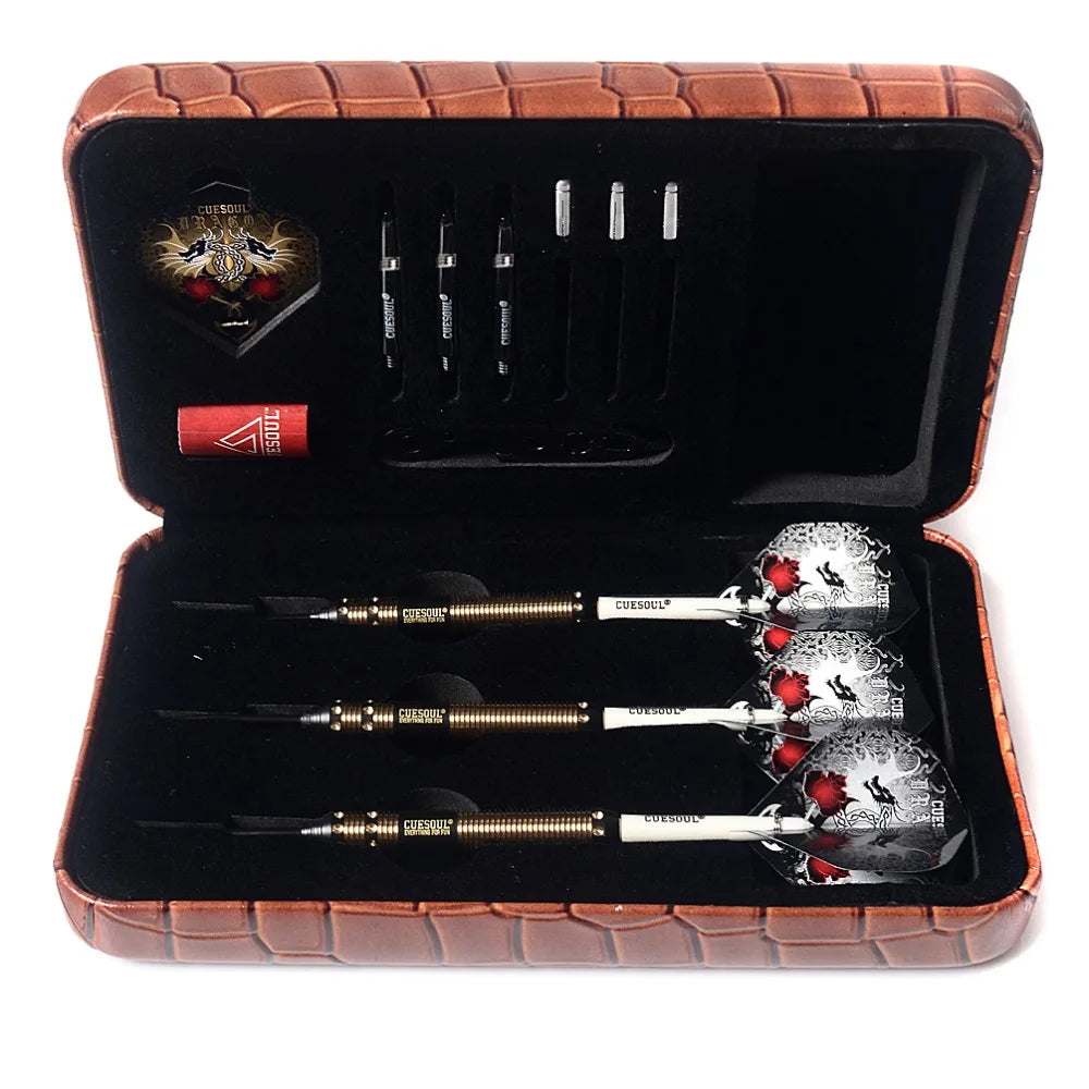 CUESOUL 21/23/25 Grams Deluxe Brass Steel Tip Darts Set  Dragon Series - Image 6