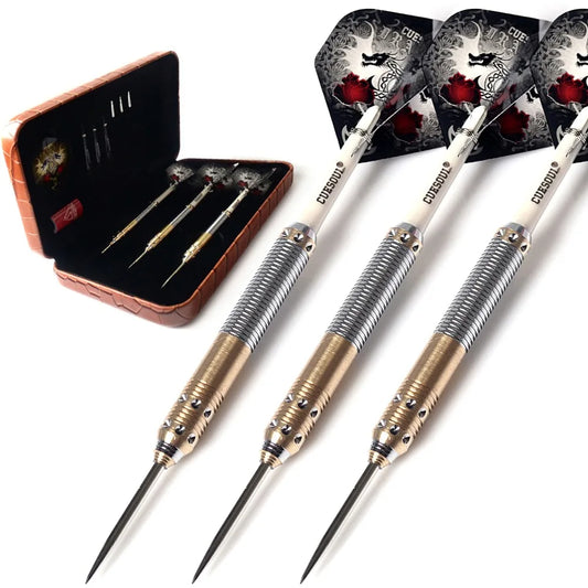 CUESOUL 21/23/25 Grams Deluxe Brass Steel Tip Darts Set  Dragon Series - Image 1