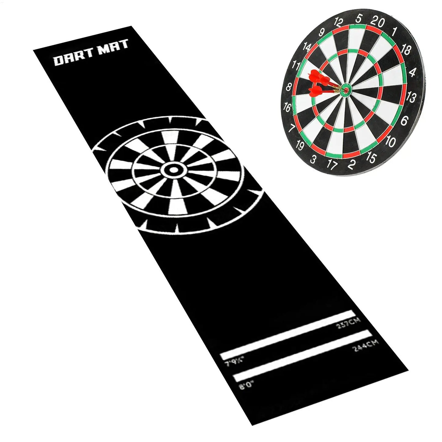 Dart Mat Non Slip Darts Mat Checkouts with Throw Lines Heavy Duty Dart Points and Flooring Protector for Game Room - Image 2