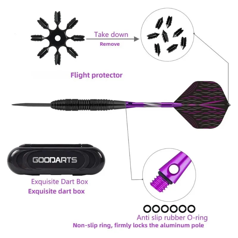 Professional 3 Pcs/Sets of Darts 24g Steel Tip Dart with Aluminium ShaftsDart Flights High Quality for Dartboard Ga - Image 4