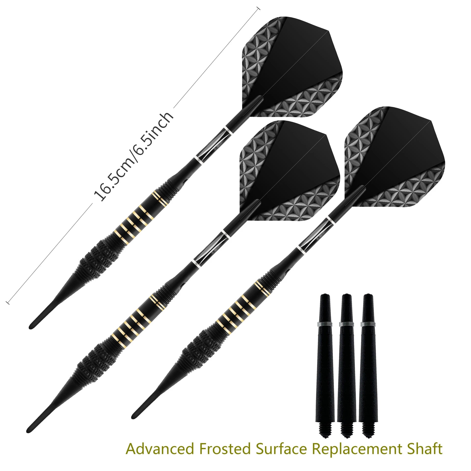 TRALOW Professional Soft Tip Darts Set 18 Grams with 6 Dart shaft 6 rubber ring,Gift Storage Box,For Competition/Of - Image 5