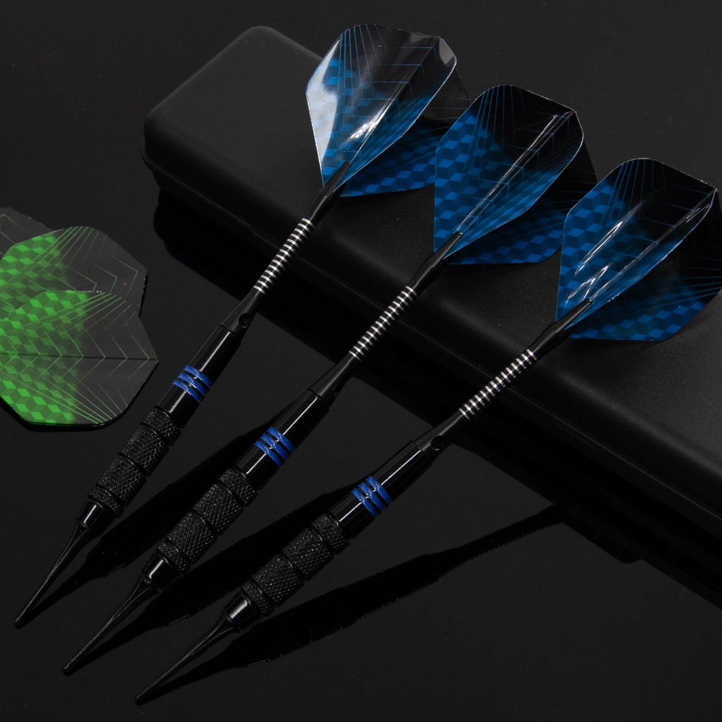 Huanqu Professional 16g Iron Dart Set, Safe Soft-Tipped Darts, Comes with Blue and Green Dart Wings, Includes Extra - Image 4