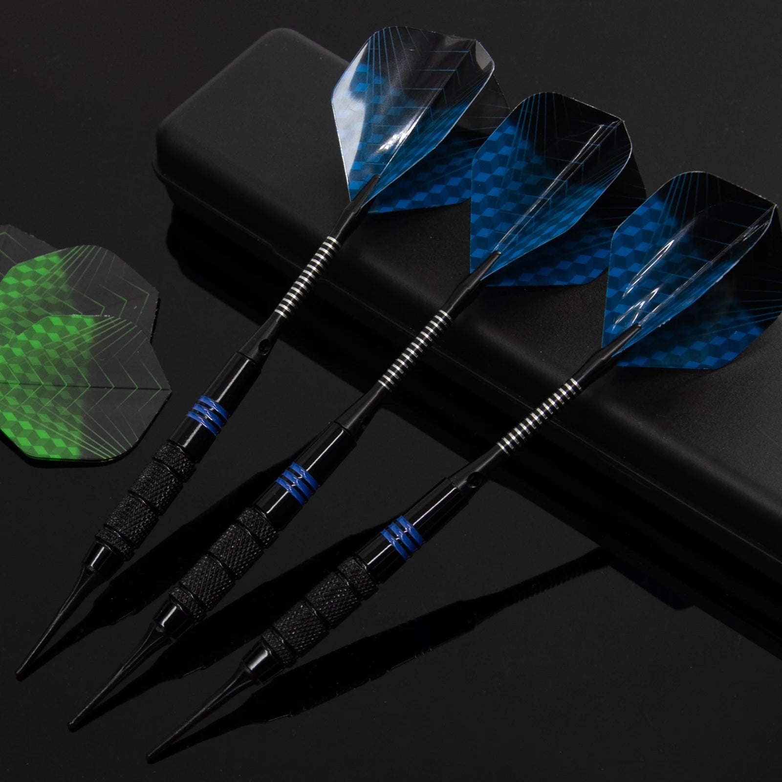 Huanqu Professional 16g Iron Dart Set, Safe Soft-Tipped Darts, Comes with Blue and Green Dart Wings, Includes Extra - Image 4
