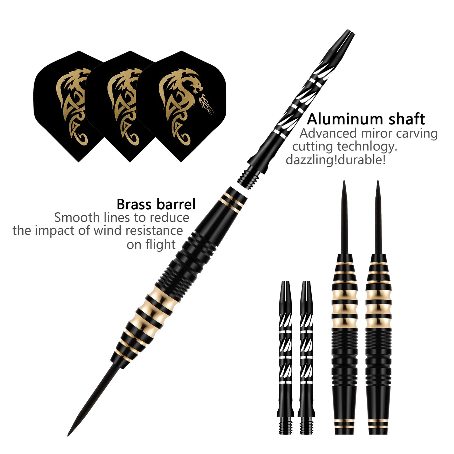 6pcs Professional Tungsten Steel Darts Set with Storage Box | 22g Steel Tip Darts - Image 3