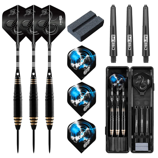 CyeeLife 26g Professional Dart Set 3PCS Steel Tip Darts Flights Anti-Fall Hard Dart Pure copper Dart Flying For Dar - Image 1