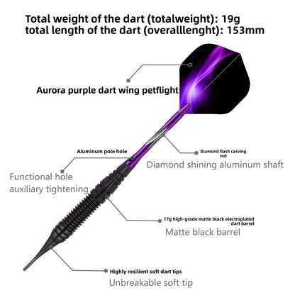 20g Soft Tipped Darts Professional Indoor Plastic Tip Darts Set for Electronic Dartboard Games Plastic Storage Box - Image 3
