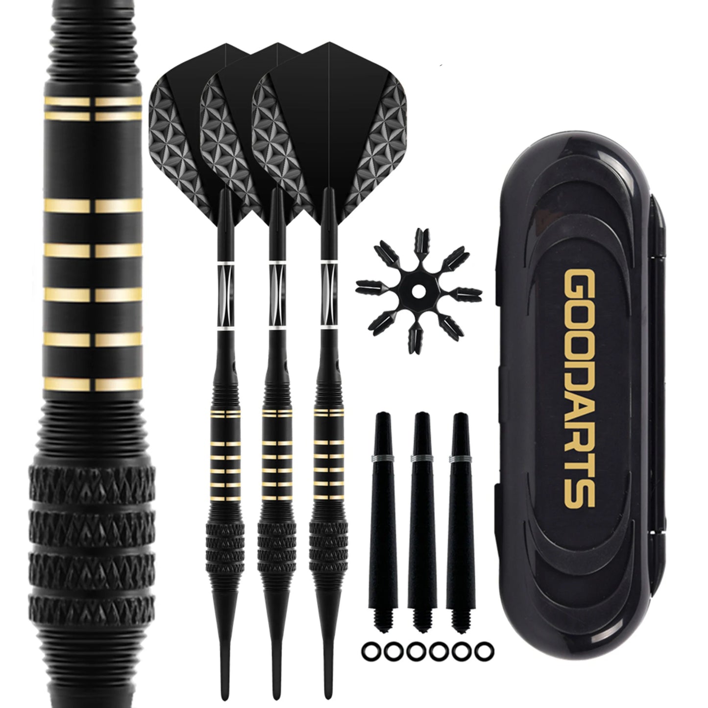 TRALOW Professional Soft Tip Darts Set 18 Grams with 6 Dart shaft 6 rubber ring,Gift Storage Box,For Competition/Of - Image 8