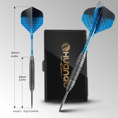 Huanqu 20g Needle Dart Set, 12-Piece Beginner Iron Darts, Multiple Color Combinations, Includes Various Accessories - Image 3