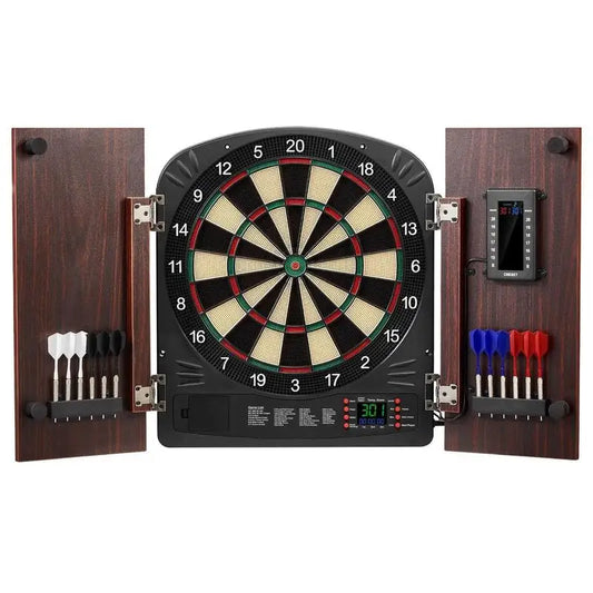 Dartboard and cabinet set Home Dart Board Center, 34.3 cm dartboard, stowable dart cabinet with electronic scoring - Image 1