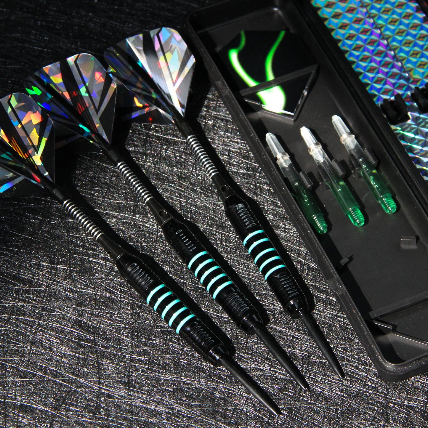 Huanqu 23g Professional Three-Piece Dart Set Includes Extra Dart Shafts, Dart Flights, and Sharpening Stone. Comple - Image 6