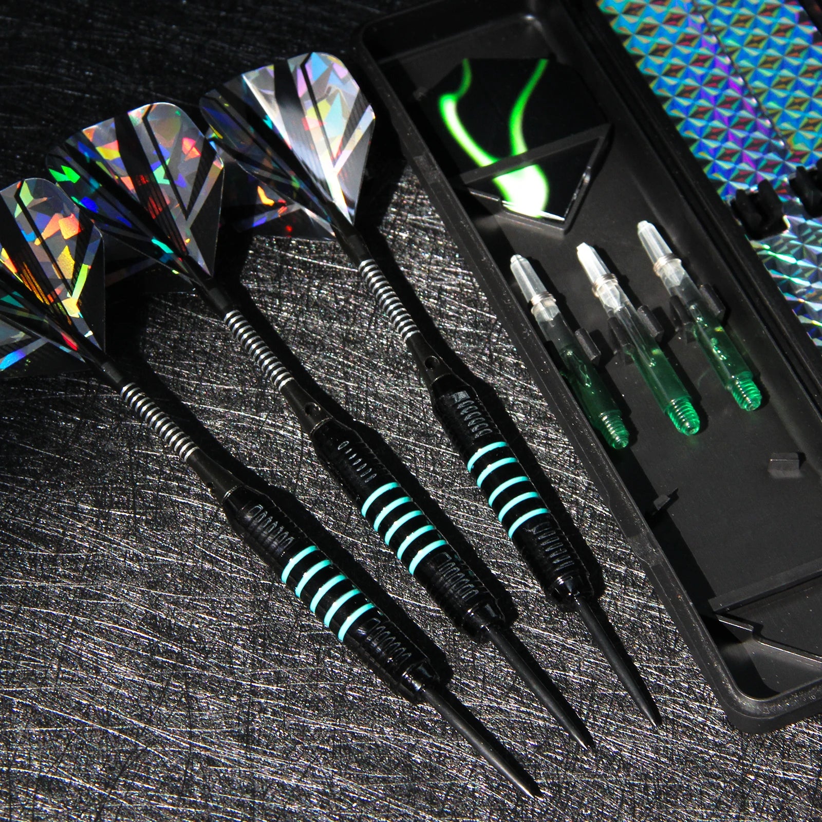 Huanqu 23g Professional Three-Piece Dart Set Includes Extra Dart Shafts, Dart Flights, and Sharpening Stone. Comple - Image 6