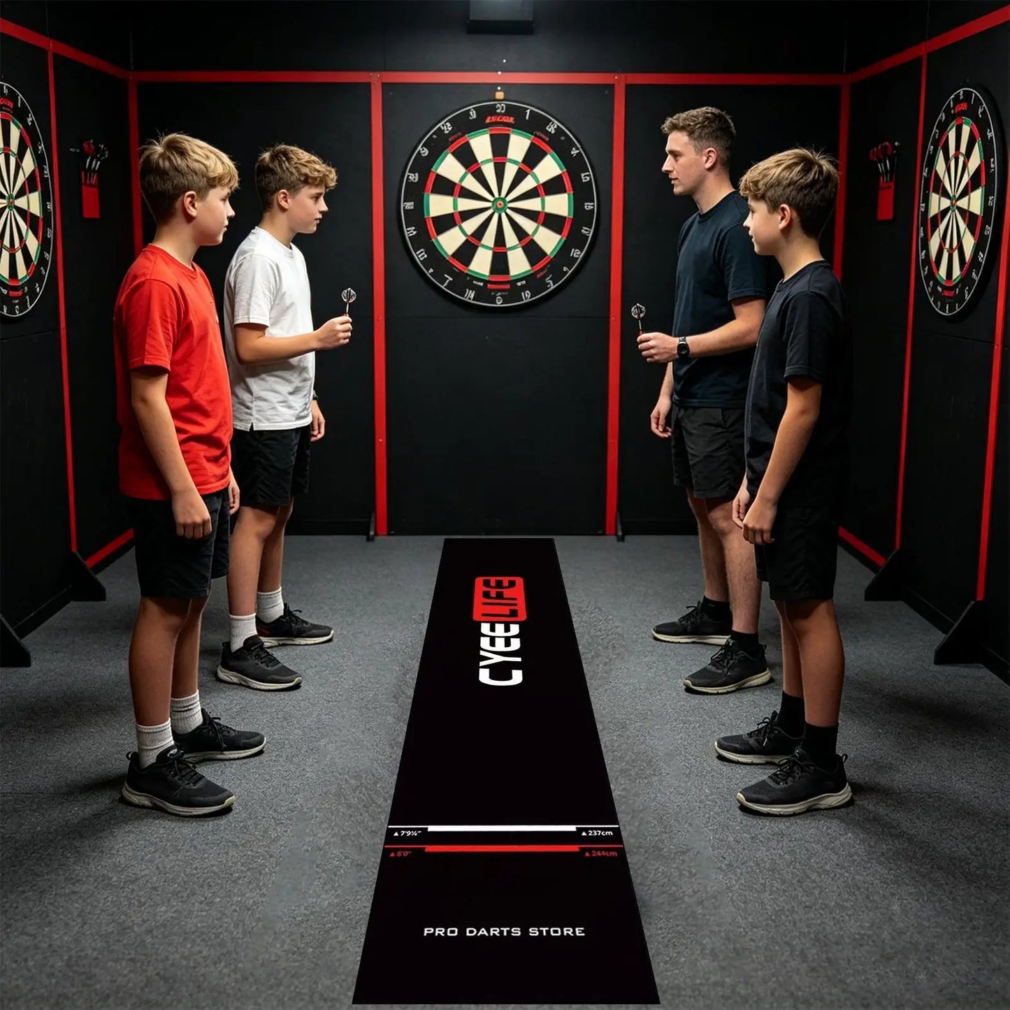 Dart Rug Non-Slip with Throw Line Portable Protective Dart Mat for Game Room Recreation Center Sports Club Office B - Image 4