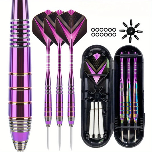 Darts Metal Tip Set 3 Aluminum Shaft Metal Dart Professional Darts Steel Tip Sets Extra 3 Dart Flights 3 Replace Pl - Image 1