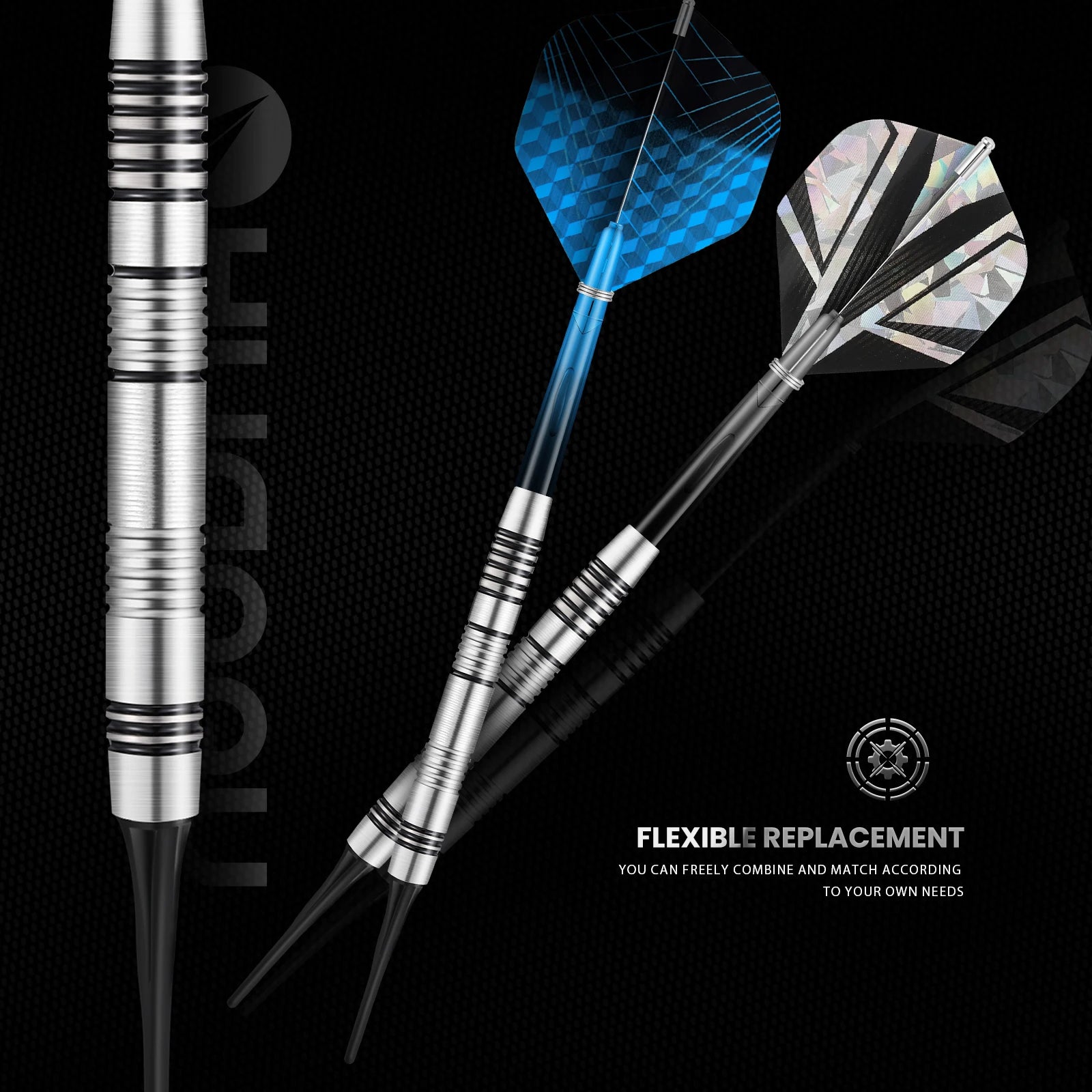 Huanqu 18g 80% Tungsten Soft Tip Dart Set – Professional Competition Darts - Image 6
