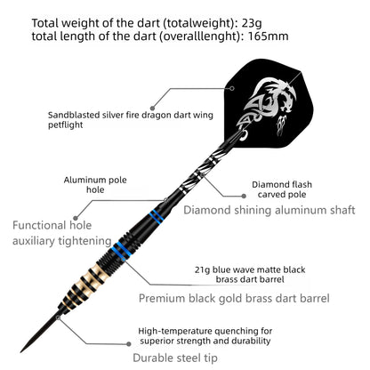 6pcs Professional Tungsten Steel Darts Set with Storage Box | 22g Steel Tip Darts - Image 4