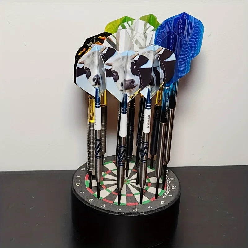10cm Mini Dart Holder Dart Dock, EVA Foam Base Station with Dual-Sided Dartboard Design, Display Stand for Home & P - Image 1