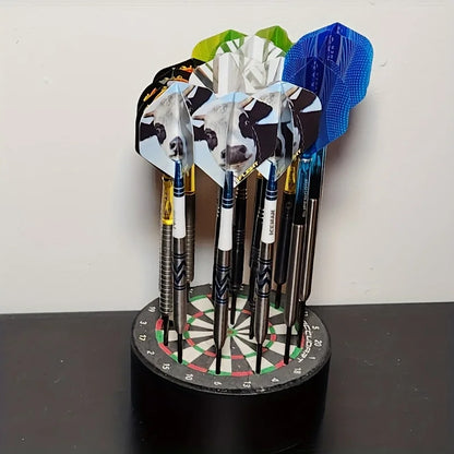 10cm Mini Dart Holder Dart Dock, EVA Foam Base Station with Dual-Sided Dartboard Design, Display Stand for Home & P - Image 1