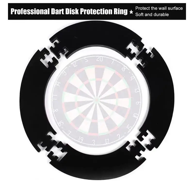 18in EVA Dartboard Surround Set 4Pcs Jigsaw Protection Ring for Dart Board Removable Easy Assembly for Home Game Ro - Image 2