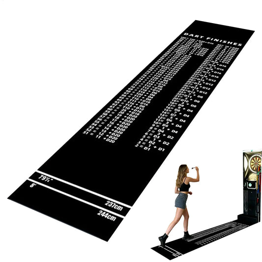 Dart Mat Non Slip Darts Mat Checkouts with Throw Lines Heavy Duty Dart Points and Flooring Protector for Game Room - Image 1