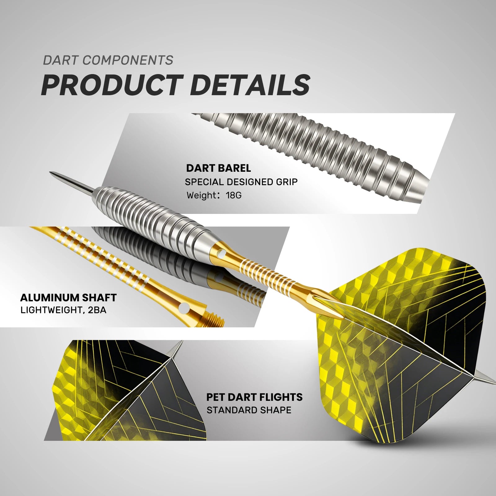 Huanqu 20g Needle Dart Set, 12-Piece Beginner Iron Darts, Multiple Color Combinations, Includes Various Accessories - Image 4