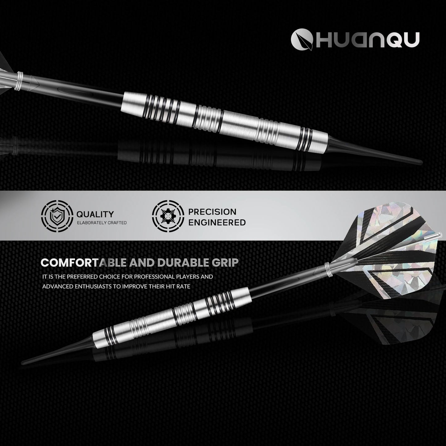 Huanqu 18g 80% Tungsten Soft Tip Dart Set – Professional Competition Darts - Image 5