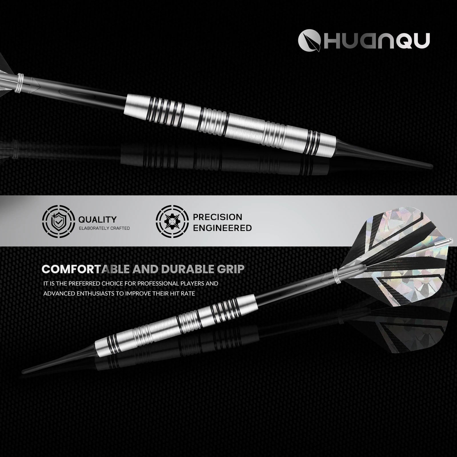 Huanqu 18g 80% Tungsten Soft Tip Dart Set – Professional Competition Darts - Image 5