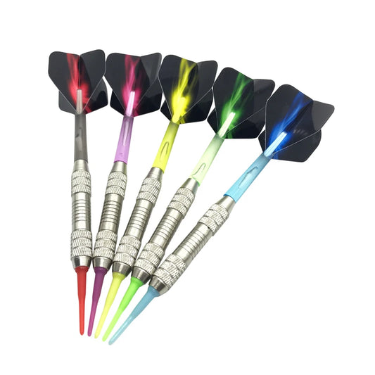 3pcs 5 Colors Standard Soft-tip Darts Plastic Shaft Metal Bucket Assembled Flying Professional Throwing Entertainme - Image 1