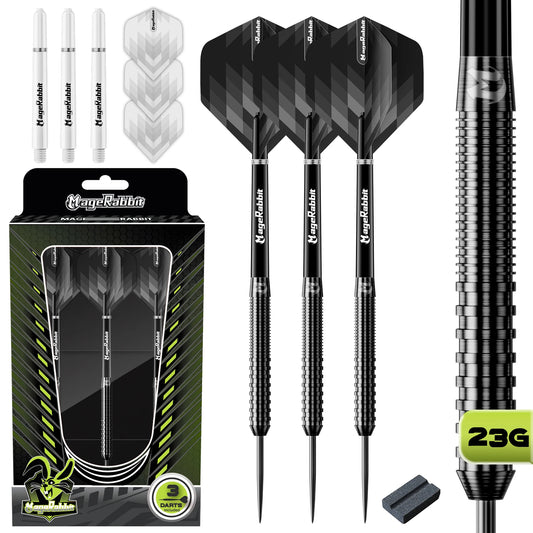 MageRabbit Pegasus Professional 90％ Tungsten Steeltip Darts Set Available in  23 Gram with Flights, Stems ( Shafts - Image 1