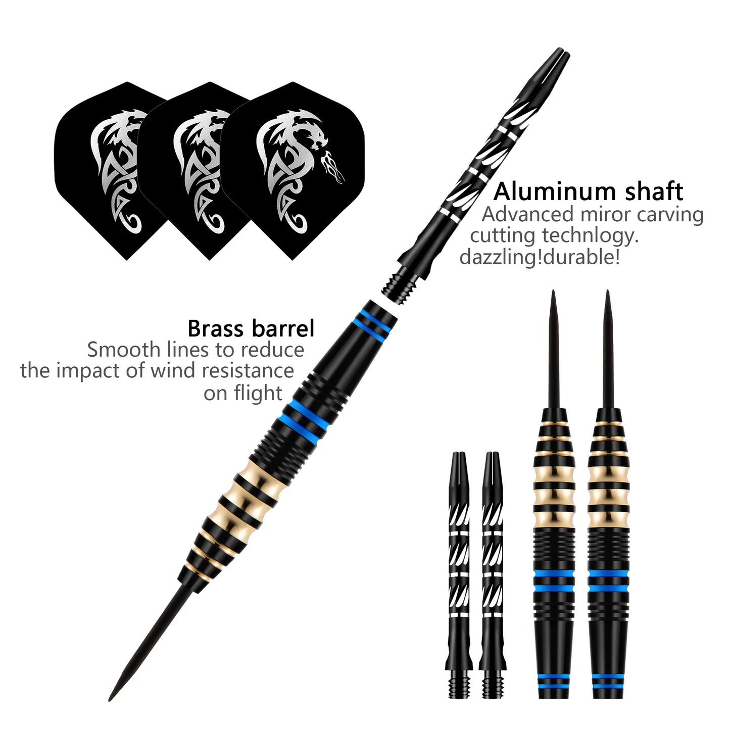 6pcs Professional Tungsten Steel Darts Set with Storage Box | 22g Steel Tip Darts - Image 5