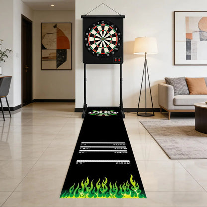 Darts Mat Non-slip Protective Pad Shock Absorbing with 4 Throw Distances 300x34cm Dart Carpet Runner for Women Fami - Image 2