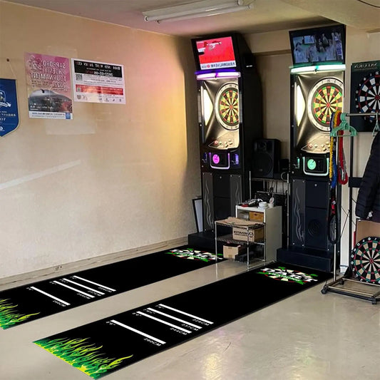 Darts Mat Non-slip Protective Pad Shock Absorbing with 4 Throw Distances 300x34cm Dart Carpet Runner for Women Fami - Image 1