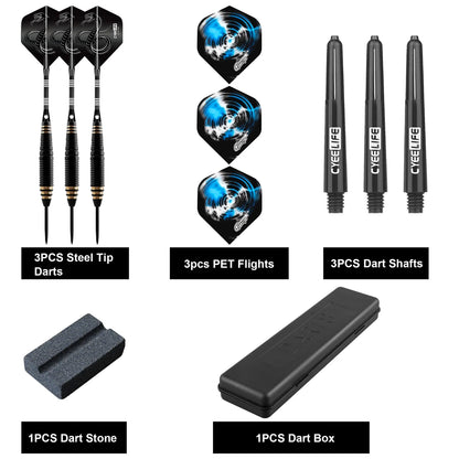 CyeeLife 26g Professional Dart Set 3PCS Steel Tip Darts Flights Anti-Fall Hard Dart Pure copper Dart Flying For Dar - Image 7