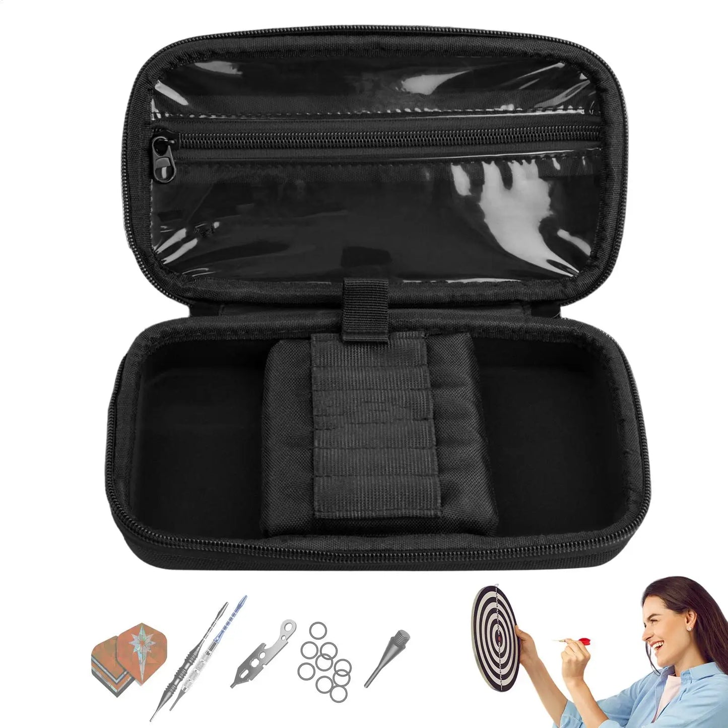 Dart Storage Holder Carrying Bag Darts Organizer with 6 Elastic Bands Multipurpose Dart Carrying Cases Darts Protec - Image 5